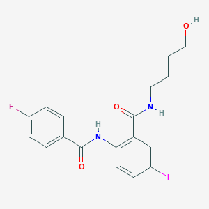 molecular formula C18H18FIN2O3 B505052 2-[(4-fluorobenzoyl)amino]-N-(4-hydroxybutyl)-5-iodobenzamide 