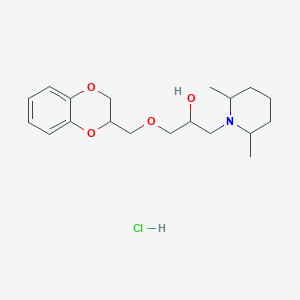 molecular formula C19H30ClNO4 B5050521 1-(2,3-dihydro-1,4-benzodioxin-2-ylmethoxy)-3-(2,6-dimethyl-1-piperidinyl)-2-propanol hydrochloride 