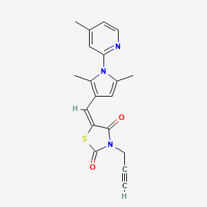molecular formula C19H17N3O2S B5050528 5-{[2,5-dimethyl-1-(4-methyl-2-pyridinyl)-1H-pyrrol-3-yl]methylene}-3-(2-propyn-1-yl)-1,3-thiazolidine-2,4-dione 