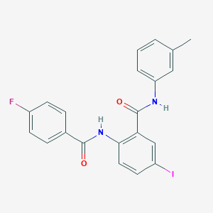 2-[(4-fluorobenzoyl)amino]-5-iodo-N-(3-methylphenyl)benzamide