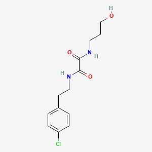 molecular formula C13H17ClN2O3 B5050530 N-[2-(4-chlorophenyl)ethyl]-N'-(3-hydroxypropyl)ethanediamide 
