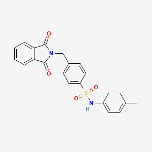 molecular formula C22H18N2O4S B5050531 4-[(1,3-dioxo-1,3-dihydro-2H-isoindol-2-yl)methyl]-N-(4-methylphenyl)benzenesulfonamide 