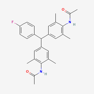 molecular formula C27H29FN2O2 B5050536 N,N'-[[(4-fluorophenyl)methylene]bis(2,6-dimethyl-4,1-phenylene)]diacetamide 