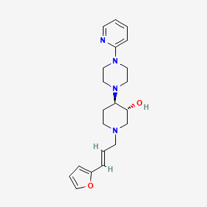 molecular formula C21H28N4O2 B5050541 (3R*,4R*)-1-[(2E)-3-(2-furyl)-2-propen-1-yl]-4-[4-(2-pyridinyl)-1-piperazinyl]-3-piperidinol 