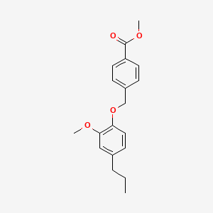molecular formula C19H22O4 B5050559 methyl 4-[(2-methoxy-4-propylphenoxy)methyl]benzoate 