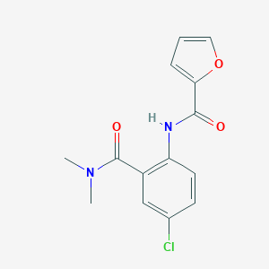 molecular formula C14H13ClN2O3 B505056 N-[4-chloro-2-(dimethylcarbamoyl)phenyl]furan-2-carboxamide 