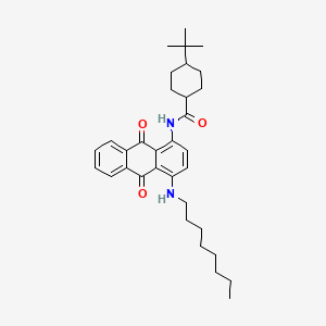 4-tert-butyl-N-[4-(octylamino)-9,10-dioxo-9,10-dihydro-1-anthracenyl]cyclohexanecarboxamide