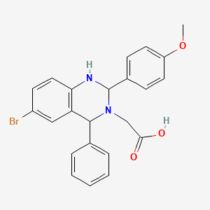 molecular formula C23H21BrN2O3 B5050570 [6-bromo-2-(4-methoxyphenyl)-4-phenyl-1,4-dihydro-3(2H)-quinazolinyl]acetic acid 