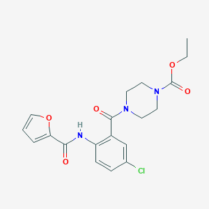 Ethyl 4-[5-chloro-2-(2-furoylamino)benzoyl]-1-piperazinecarboxylate