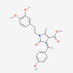molecular formula C24H25NO6 B5050591 methyl 1-[2-(3,4-dimethoxyphenyl)ethyl]-4-(4-hydroxybenzylidene)-2-methyl-5-oxo-4,5-dihydro-1H-pyrrole-3-carboxylate 