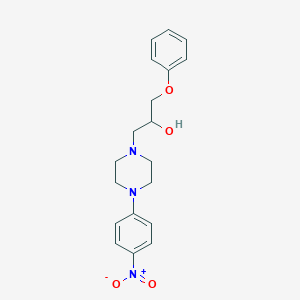 molecular formula C19H23N3O4 B5050599 1-[4-(4-nitrophenyl)-1-piperazinyl]-3-phenoxy-2-propanol CAS No. 5333-25-5