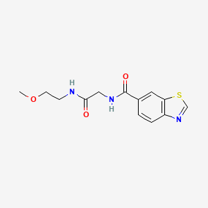 molecular formula C13H15N3O3S B5050611 N-{2-[(2-methoxyethyl)amino]-2-oxoethyl}-1,3-benzothiazole-6-carboxamide 