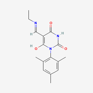 5-[(ethylamino)methylene]-1-mesityl-2,4,6(1H,3H,5H)-pyrimidinetrione
