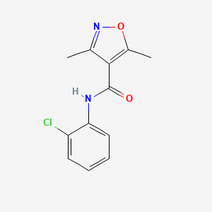 molecular formula C12H11ClN2O2 B5050619 N-(2-chlorophenyl)-3,5-dimethyl-4-isoxazolecarboxamide 