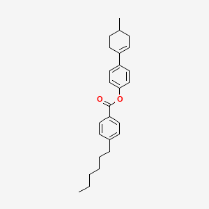 molecular formula C26H32O2 B5050623 4-(4-methyl-1-cyclohexen-1-yl)phenyl 4-hexylbenzoate 