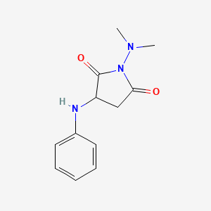 molecular formula C12H15N3O2 B5050629 3-anilino-1-(dimethylamino)-2,5-pyrrolidinedione 