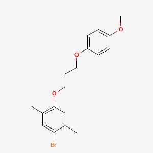 molecular formula C18H21BrO3 B5050639 1-bromo-4-[3-(4-methoxyphenoxy)propoxy]-2,5-dimethylbenzene 
