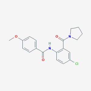 N-[4-chloro-2-(1-pyrrolidinylcarbonyl)phenyl]-4-methoxybenzamide