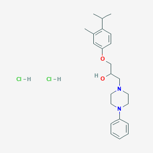 molecular formula C23H34Cl2N2O2 B5050665 1-(4-isopropyl-3-methylphenoxy)-3-(4-phenyl-1-piperazinyl)-2-propanol dihydrochloride 