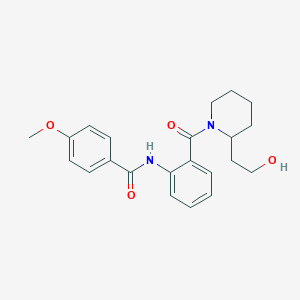 N-(2-{[2-(2-hydroxyethyl)-1-piperidinyl]carbonyl}phenyl)-4-methoxybenzamide
