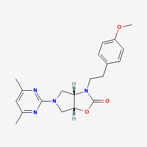 (3aS*,6aR*)-5-(4,6-dimethyl-2-pyrimidinyl)-3-[2-(4-methoxyphenyl)ethyl]hexahydro-2H-pyrrolo[3,4-d][1,3]oxazol-2-one