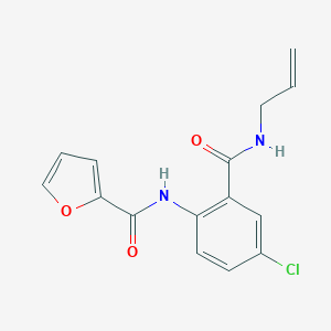 molecular formula C15H13ClN2O3 B505070 N-{2-[(allylamino)carbonyl]-4-chlorophenyl}-2-furamide 