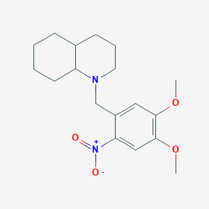 molecular formula C18H26N2O4 B5050708 1-(4,5-dimethoxy-2-nitrobenzyl)decahydroquinoline 