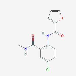 molecular formula C13H11ClN2O3 B505071 N-{4-chloro-2-[(methylamino)carbonyl]phenyl}-2-furamide 