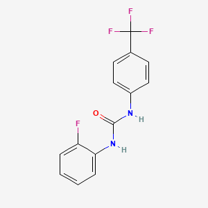 molecular formula C14H10F4N2O B5050718 N-(2-fluorophenyl)-N'-[4-(trifluoromethyl)phenyl]urea 