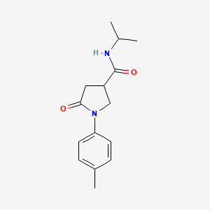 molecular formula C15H20N2O2 B5050808 N-isopropyl-1-(4-methylphenyl)-5-oxo-3-pyrrolidinecarboxamide 