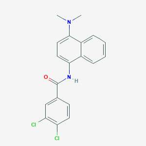 molecular formula C19H16Cl2N2O B5050867 3,4-dichloro-N-[4-(dimethylamino)-1-naphthyl]benzamide 