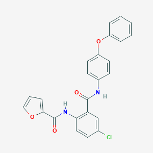 molecular formula C24H17ClN2O4 B505087 N-{4-chloro-2-[(4-phenoxyanilino)carbonyl]phenyl}-2-furamide 