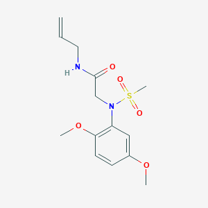 molecular formula C14H20N2O5S B5050876 N~1~-allyl-N~2~-(2,5-dimethoxyphenyl)-N~2~-(methylsulfonyl)glycinamide 