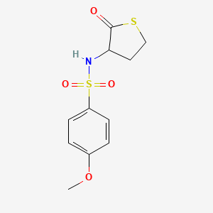 molecular formula C11H13NO4S2 B5050884 4-methoxy-N-(2-oxotetrahydro-3-thienyl)benzenesulfonamide 