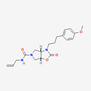 molecular formula C19H25N3O4 B5050888 (3aS*,6aR*)-N-allyl-3-[3-(4-methoxyphenyl)propyl]-2-oxohexahydro-5H-pyrrolo[3,4-d][1,3]oxazole-5-carboxamide 