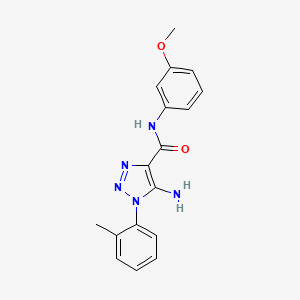 molecular formula C17H17N5O2 B5050896 5-amino-N-(3-methoxyphenyl)-1-(2-methylphenyl)-1H-1,2,3-triazole-4-carboxamide 