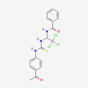 N-[1-({[(4-acetylphenyl)amino]carbonothioyl}amino)-2,2,2-trichloroethyl]benzamide