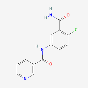molecular formula C13H10ClN3O2 B5050914 N-[3-(aminocarbonyl)-4-chlorophenyl]nicotinamide 
