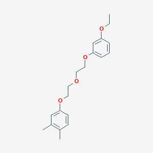 molecular formula C20H26O4 B5050915 4-{2-[2-(3-ethoxyphenoxy)ethoxy]ethoxy}-1,2-dimethylbenzene 