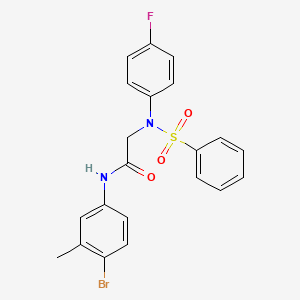 N~1~-(4-bromo-3-methylphenyl)-N~2~-(4-fluorophenyl)-N~2~-(phenylsulfonyl)glycinamide