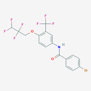 molecular formula C17H11BrF7NO2 B5050946 4-bromo-N-[4-(2,2,3,3-tetrafluoropropoxy)-3-(trifluoromethyl)phenyl]benzamide 
