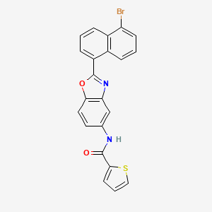 N-[2-(5-bromo-1-naphthyl)-1,3-benzoxazol-5-yl]-2-thiophenecarboxamide