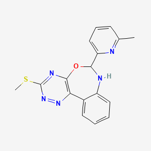 molecular formula C17H15N5OS B5050964 6-(6-methyl-2-pyridinyl)-3-(methylthio)-6,7-dihydro[1,2,4]triazino[5,6-d][3,1]benzoxazepine 