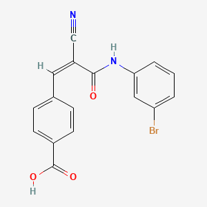 4-{3-[(3-bromophenyl)amino]-2-cyano-3-oxo-1-propen-1-yl}benzoic acid