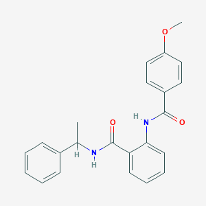 molecular formula C23H22N2O3 B505098 2-[(4-methoxybenzoyl)amino]-N-(1-phenylethyl)benzamide CAS No. 693256-30-3