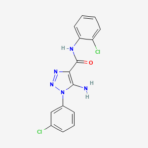 5-amino-N-(2-chlorophenyl)-1-(3-chlorophenyl)-1H-1,2,3-triazole-4-carboxamide