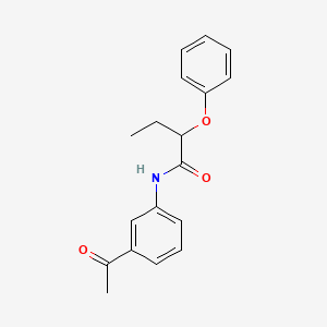 molecular formula C18H19NO3 B5051004 N-(3-acetylphenyl)-2-phenoxybutanamide 