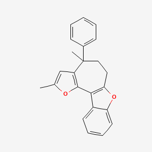 molecular formula C23H20O2 B5051014 2,4-dimethyl-4-phenyl-5,6-dihydro-4H-furo[2',3':3,4]cyclohepta[1,2-b][1]benzofuran 