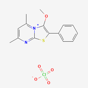 3-methoxy-5,7-dimethyl-2-phenyl[1,3]thiazolo[3,2-a]pyrimidin-4-ium perchlorate