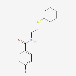 molecular formula C15H20INOS B5051027 N-[2-(cyclohexylthio)ethyl]-4-iodobenzamide 